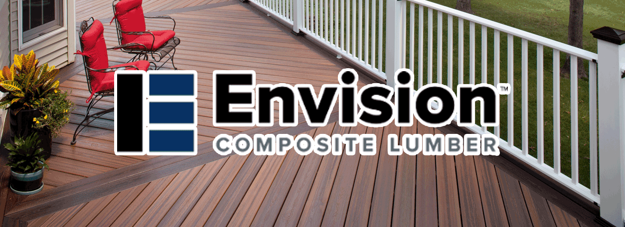 Envision Composite Lumber Logo and deck