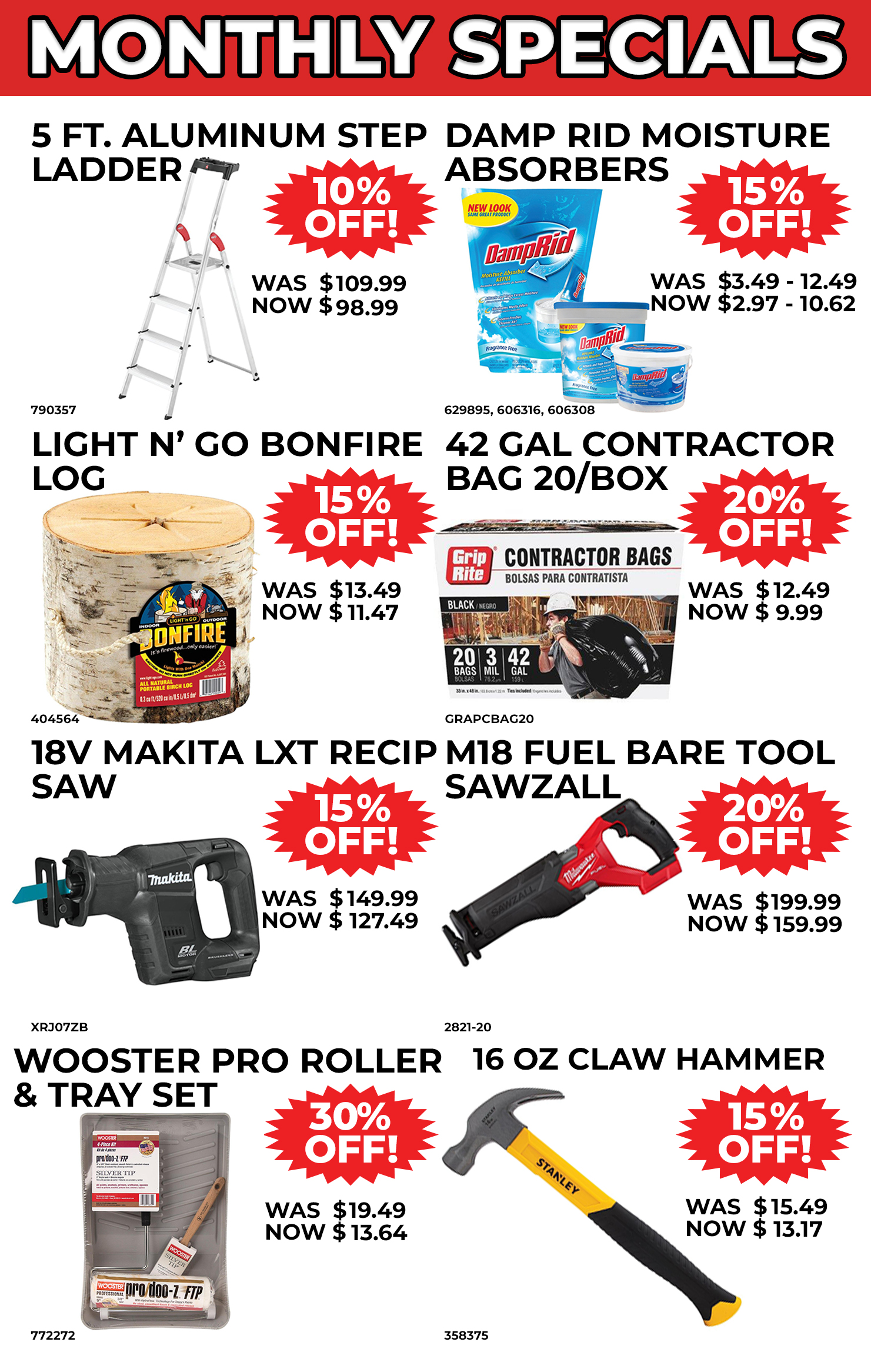 FEBRUARY MONTHLY SPECIALS